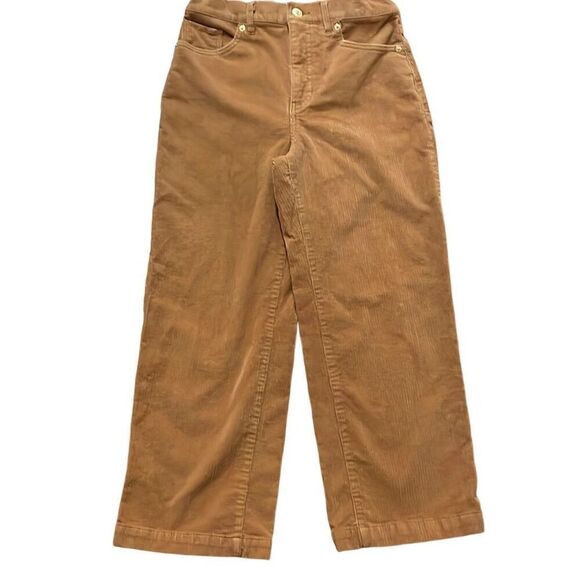 Express corduroy wide leg high rise crop pant size 2 - Picture 3 of 14